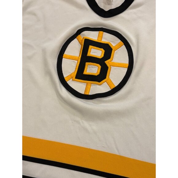 Vintage 80's CCM Boston Bruins Stitched White NHL Hockey Jersey Men's Medium - Picture 5 of 7